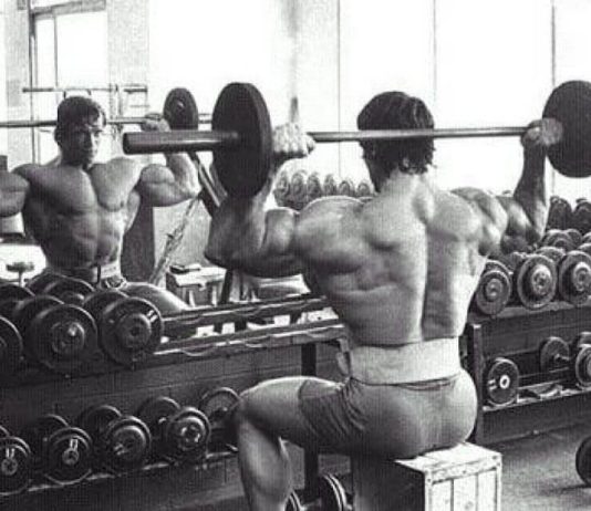 behind the neck press