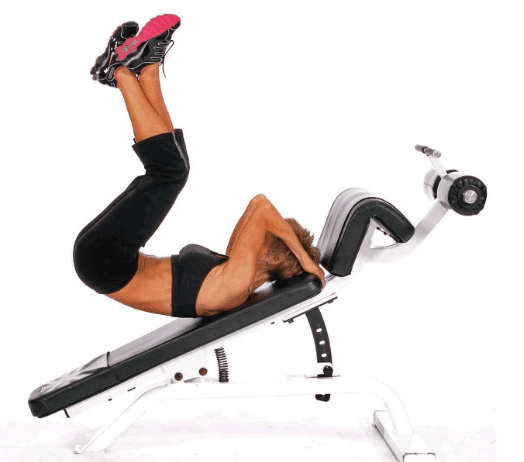 incline leg raises