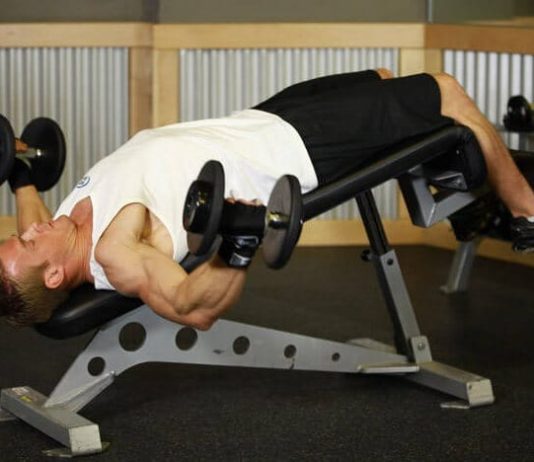 decline dumbbell fly